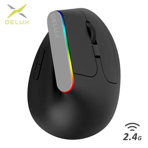 Delux ratón óptico inalámbrico M618C para juegos periférico silencioso