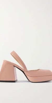 Nodaleto Bulla Jones Glossed Leather Slingback Platform Pumps