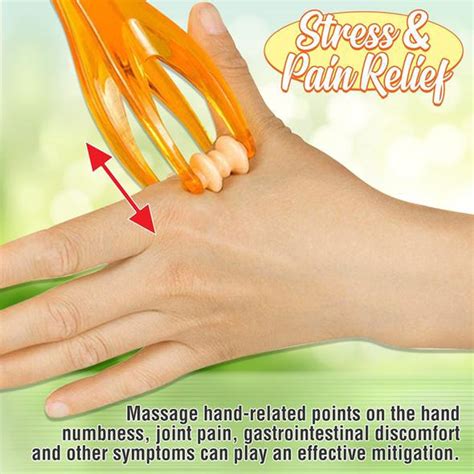 Dfc Roller Orange Double Stress Massager Finger Massage Circulation Joints Rubber Massage Tools