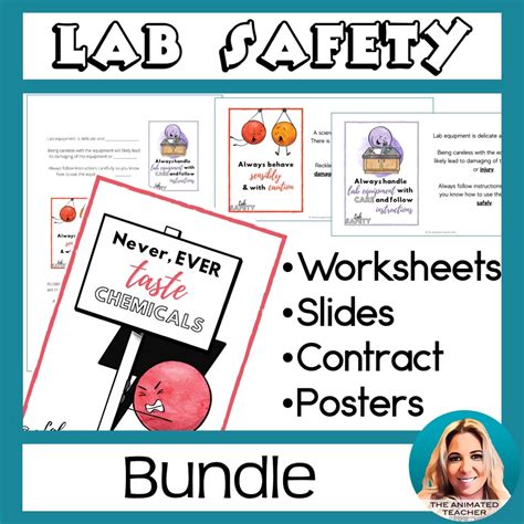 Lab Safety Bundle Science Worksheets Library