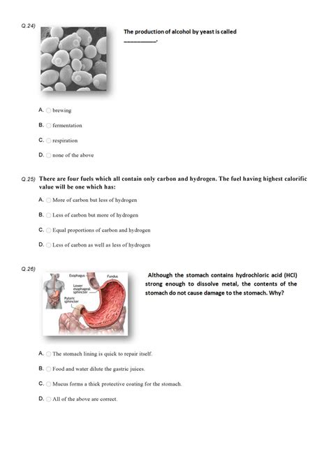 Science Olympiad Class 10 Sample Question Paper 26 Olympiad Tester