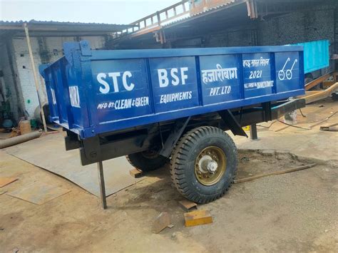 Mild Steel Hydraulic Tractor Trolley Mounted On Two Wheel Trailer