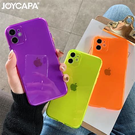 Neon Fluorescent Cnady Color Phone Case For Iphone 14 12 11 Pro Xs Max