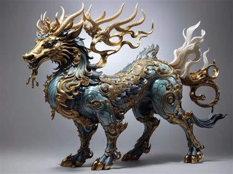 Premium AI Image | Mythological Animal Qilin