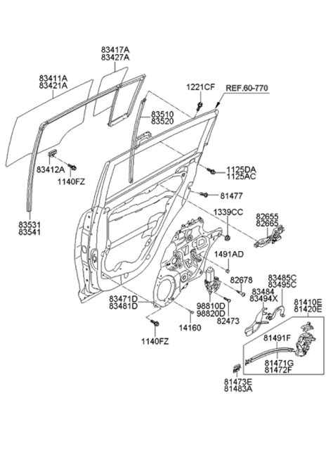 W Genuine Kia Rear Door Latch Assembly Right