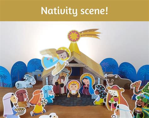 Nativity Scene Printable Paper Model Paper Set Paper Craft Paper