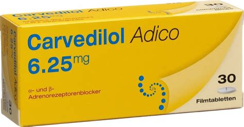 Carvedilol Adico Filmtabletten 6 25mg 30 Stück in der Adler Apotheke