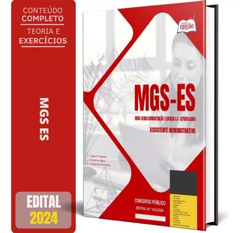 Apostila Mgs Es 2024 Assistente Administrativo Mercadolivre