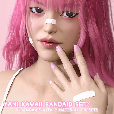 Yami Kawaii Bandaid Set For G F Daz Content By Oomphy