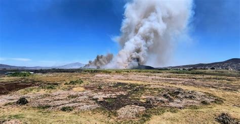 Fuego Consume Maleza Y Lirios Secos De La Laguna De Yuriria Se