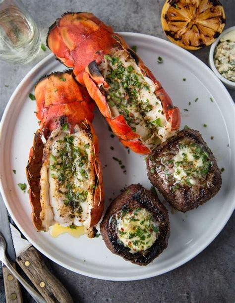 Surf And Turf On The Grill With Herb Compound Butter Receta Comida