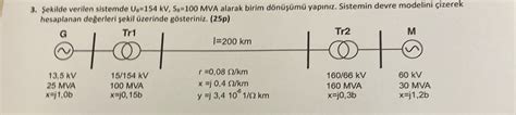 Sekilde Verilen Sistemde Ub Kv Sb Mva Alarak Chegg
