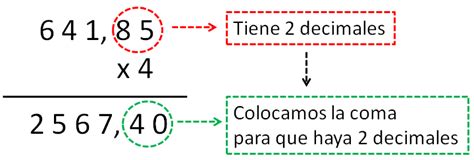 Multiplicación de números decimales Eratóstenes