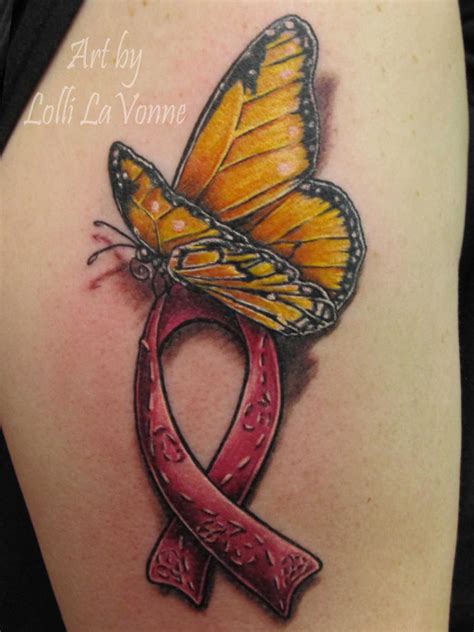 Cancer ribbon with butterfly by lavonne on DeviantArt