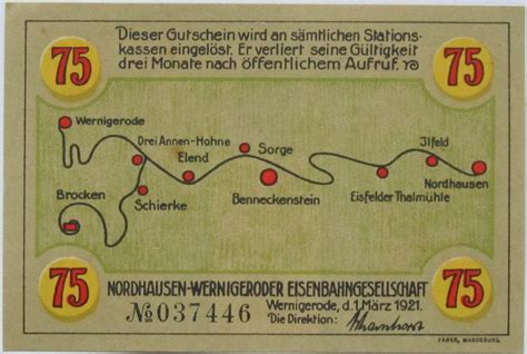 Pfennig Wernigerode Nordhausen Wernigeroder Eisenbahngesellschaft