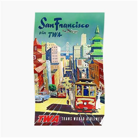 San Francisco Travel Poster Poster For Sale By Noramohammed Redbubble