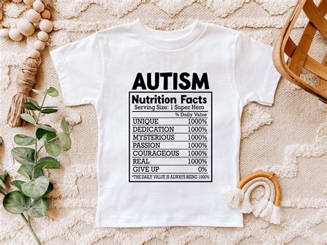 Autism Nutrition Shirt Autism Awareness Shirt For Unisex Etsy