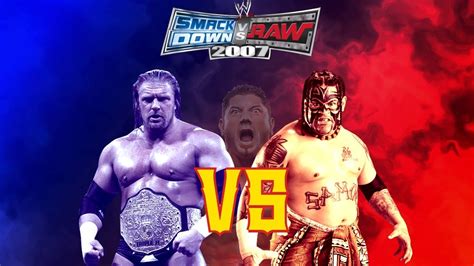 Kodeine S Wwe Smackdown Vs Raw Mod Matches Triple H Vs Umaga Youtube