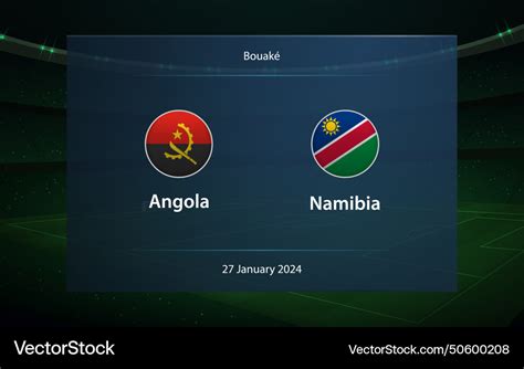 Angola vs namibia knockout stage africa 2023 Vector Image