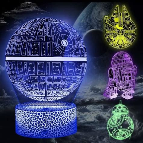 Star Wars Lampe D Illusion Veilleuse Led D Lampe Hologramme Avec