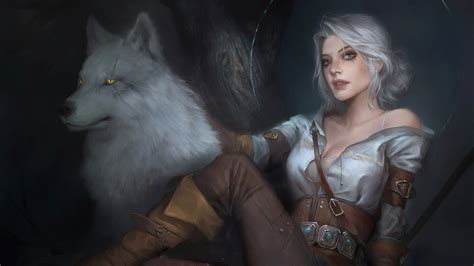 4k Looking At Viewer Video Games The Witcher Artwork White Hair