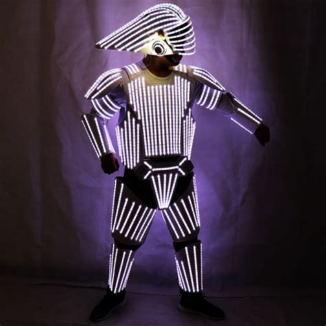 LED Robot Costume Stage Jacket Dancer Suit Wearing Cosplay Laser for ...