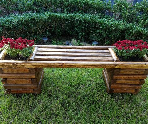 Diy Log Bench Garden Bench Plans, Outdoor Garden Bench, Gravel Garden ...