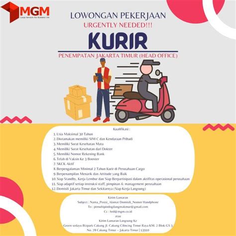 Lowongan Kerja Kurir Di Pt Multipindo Gilang Makmur Jakartakerja