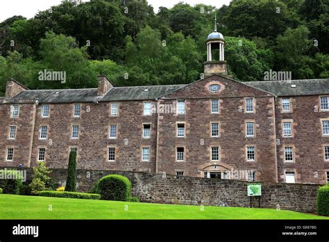 Scotland, New Lanark in Scotland, with Lanark in the county South ...