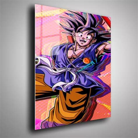 Cuadro Metalico Goku Esfera Anime Arte Abstracta X Cm Meses Sin