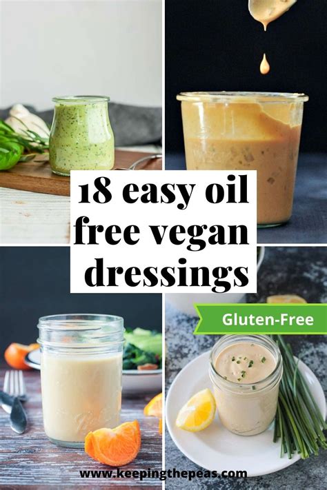 18 Easy Vegan Oil Fred Dressings Oil Free Vegan Recipes Vegan Salad Dressing Recipes Vegan