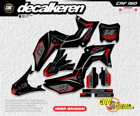 Decal Stiker Crf L Klx Bf Dtx Wr Full Body Keren Bisa