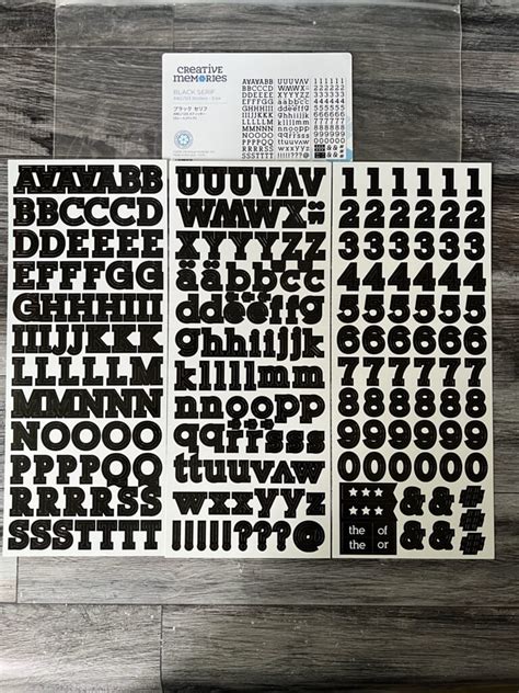 Black Serif ABC/123 Stickers – Tessa Scrapbooks