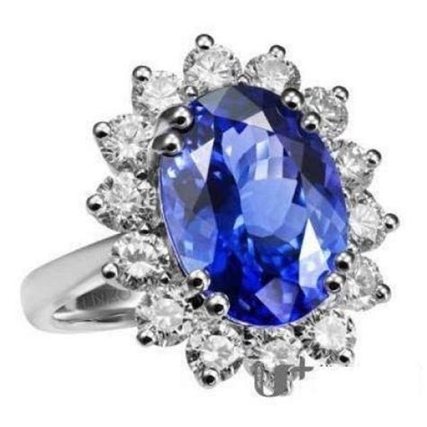 Princess Diana Sapphire Ring Kate Middleton 925 Sterling Silver Women ...