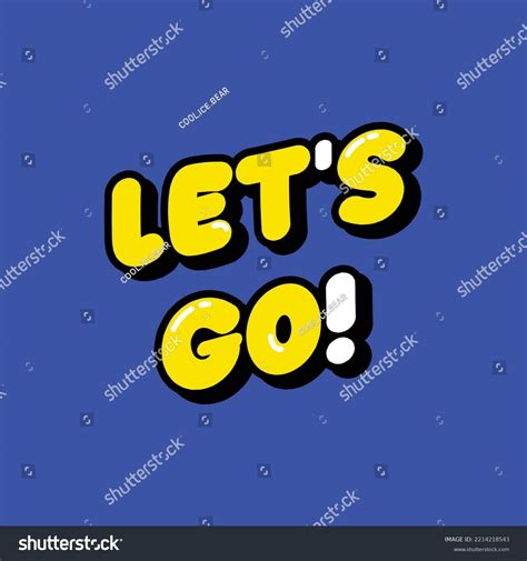 Lets Go Banner Template Vector Lets Stock Vector Royalty Free