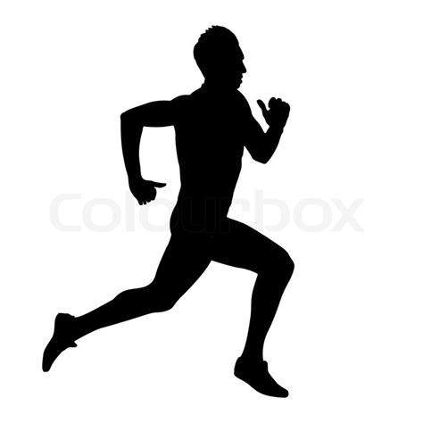 Running silhouettes. Vector ... | Stock vector | Colourbox