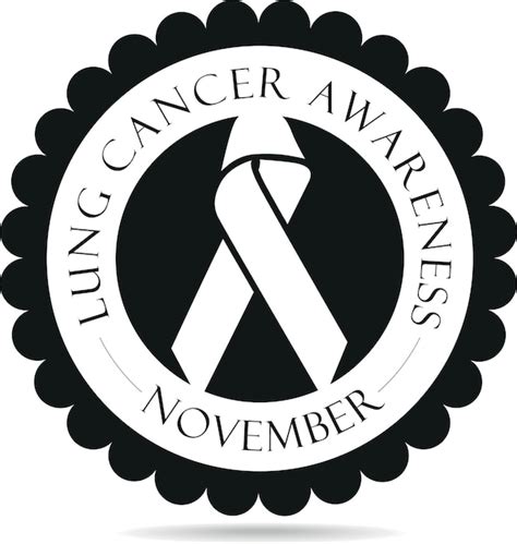 Premium Vector Vector Image Of A Badge Promoting Lung Cancer