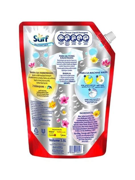 Surf Laundry Liquid Detergent Cherry Blossom Pouch L Edamama