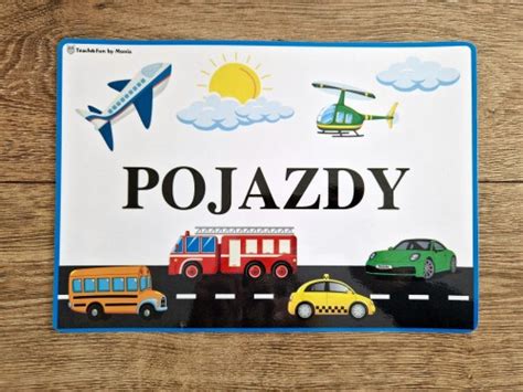 Pojazdy Plansze Pdf Teach Fun By Monia