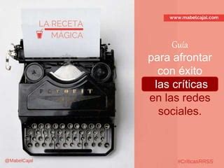 Guía para afrontar con éxito las críticas en redes sociales Webinar