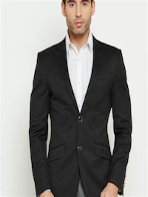 Buy Blackberrys Charcoal Grey Regular Fit Single Breasted Formal Blazer