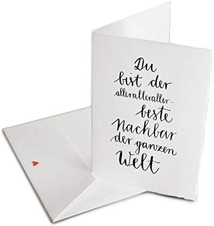 Spruchkarte Gru Karte Du Bist Der Allerbeste Nachbar Der Welt