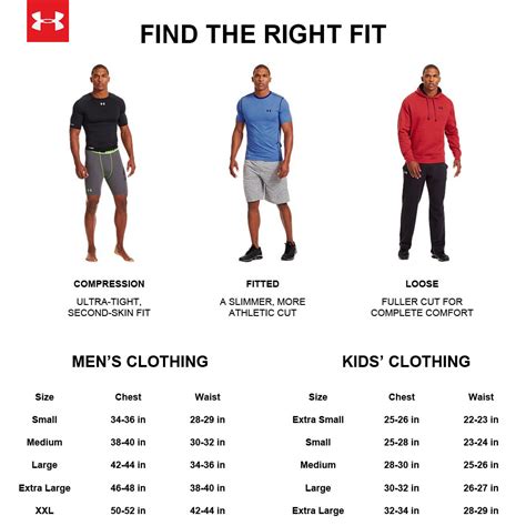 Under Armour Size Chart Atelier Yuwa Ciao Jp