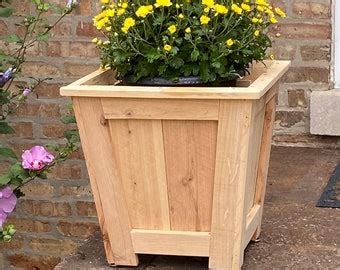 Picket Planter Wall Planter Cedar Box Garden Planter Herb Etsy