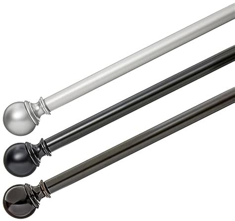 Amazon Basics 1 Inch Double Extendable Curtain Rods With Round Finials