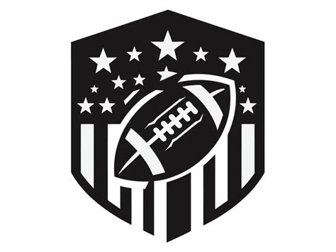 Black American Football Logo Template PNG vector in SVG, PDF, AI, CDR ...