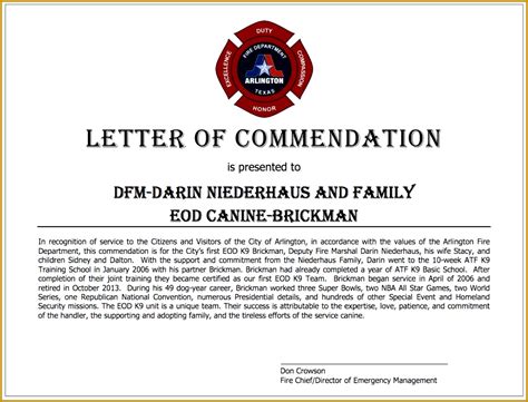 3 Letter Of Commendation Fabtemplatez