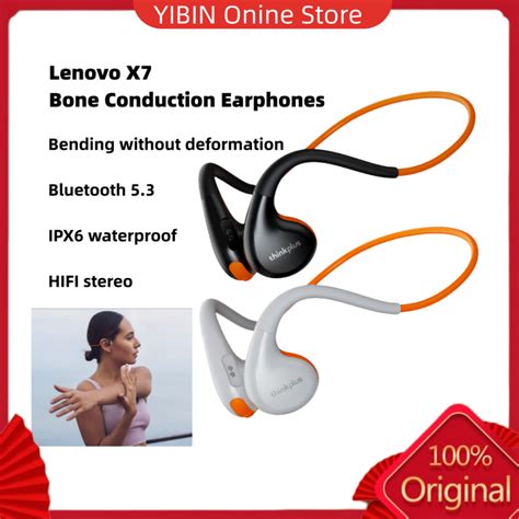 Lenovo X7 Bone Conduction Motion Wireless Bluetooth 5 3 Earphone Earphone Smart Noise Reduction