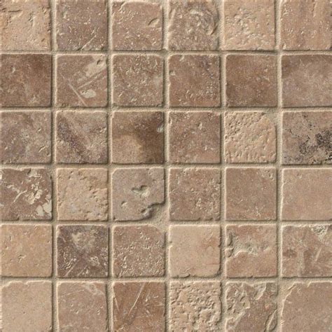 Tuscany Walnut 2x2 Tumbled Travertine Mosaic - Backsplash Tile USA