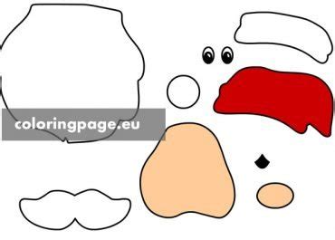 Printable Santa Face Craft – Coloring Page